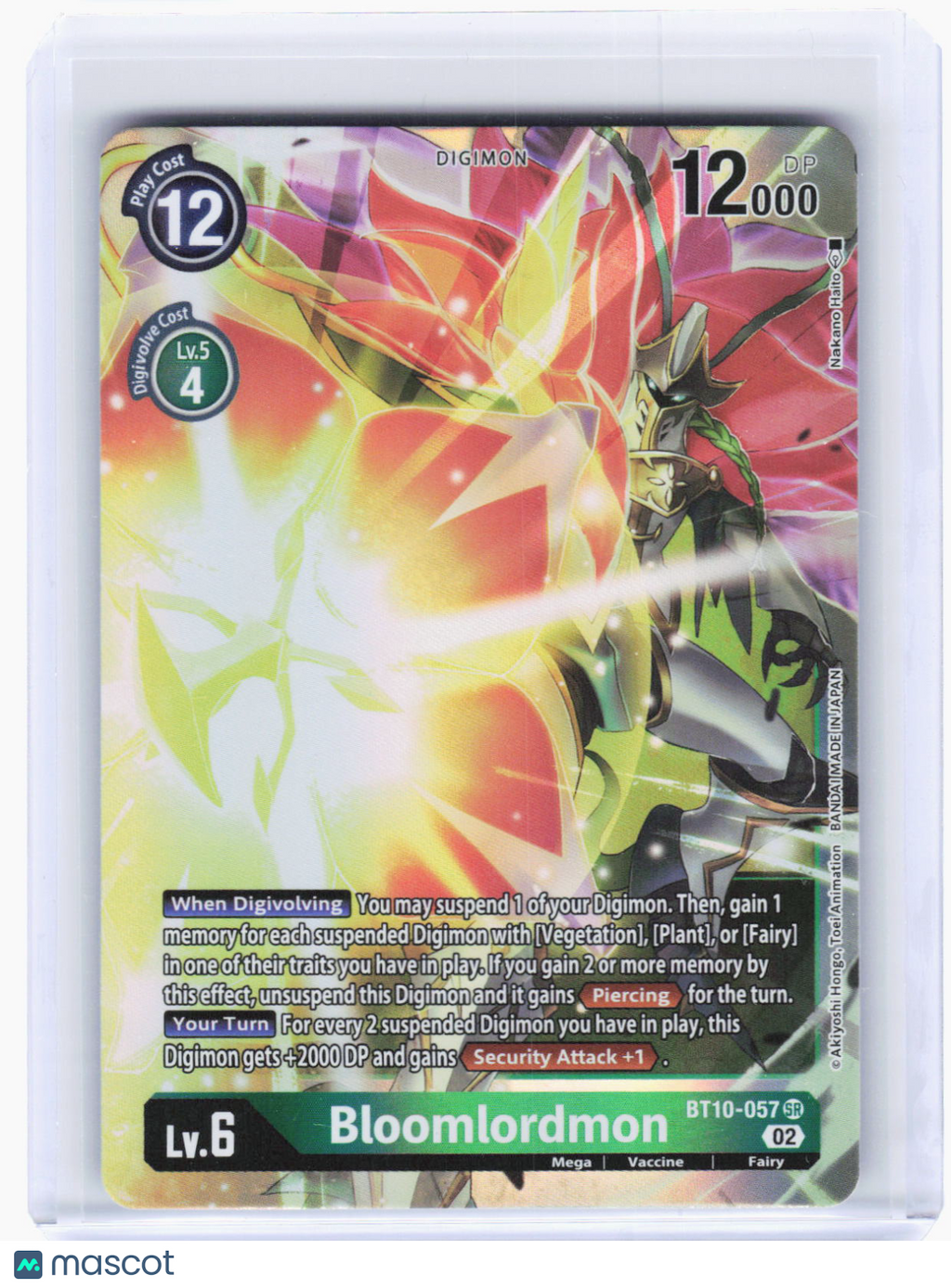 2022 Digimon Card Game—Bloomlordmon #BT10-057 Xros Encounter—Super Rare Foil
