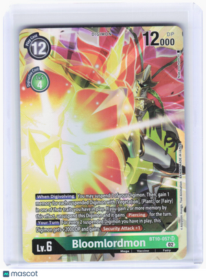 2022 Digimon Card Game—Bloomlordmon #BT10-057 Xros Encounter—Super Rare Foil