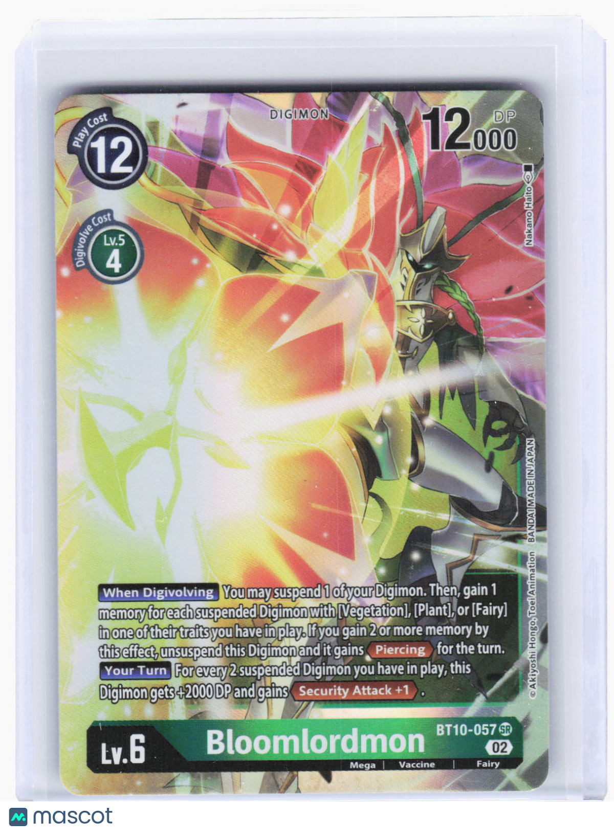 2022 Digimon Card Game—Bloomlordmon #BT10-057 Xros Encounter—Super Rare Foil
