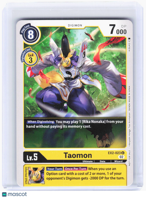 2022 Digimon Card Game—Taomon - EX2-023 #EX2-023 (EX2-02)—Uncommon Foil