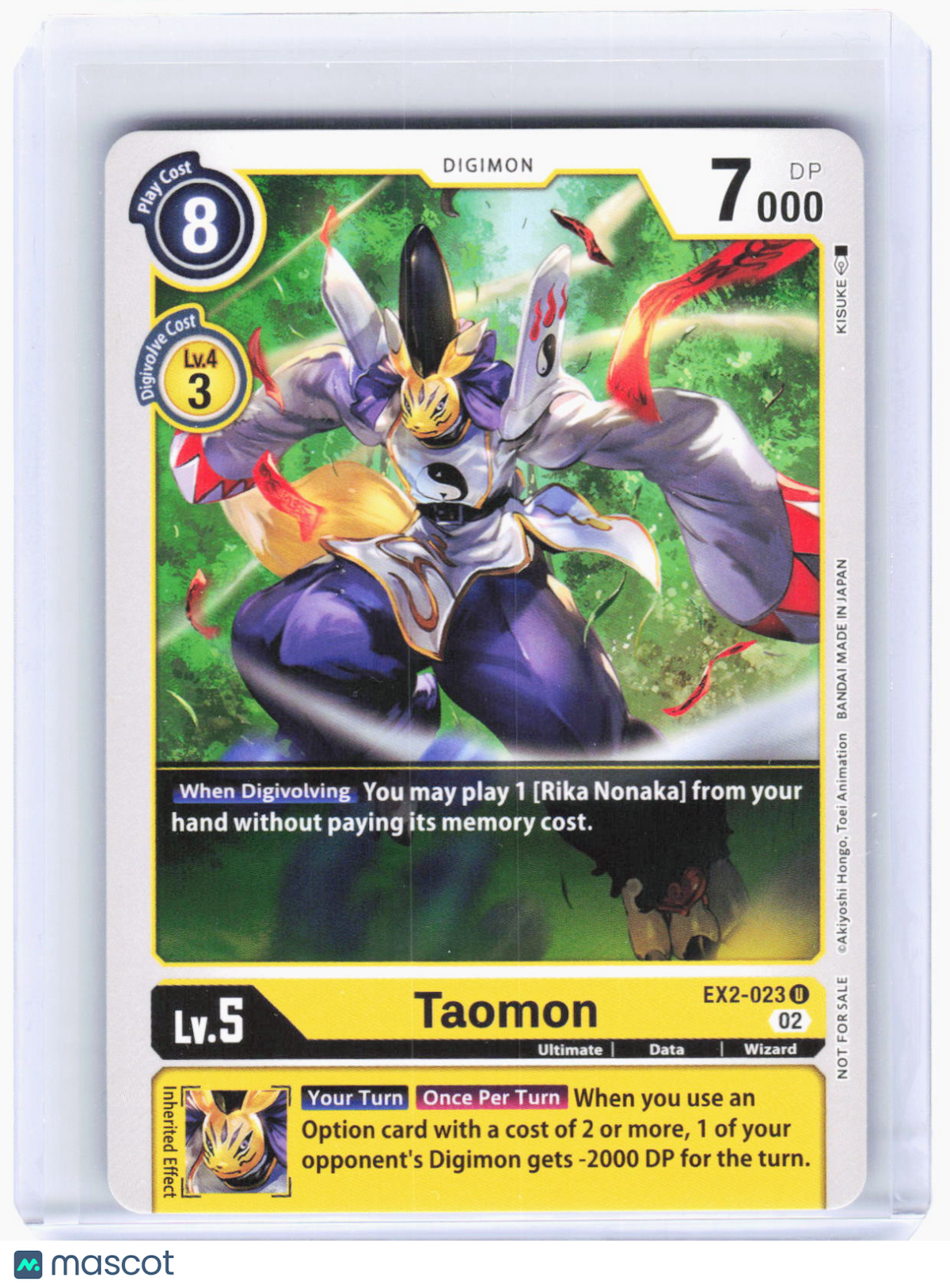 2022 Digimon Card Game—Taomon - EX2-023 #EX2-023 (EX2-02)—Uncommon Foil