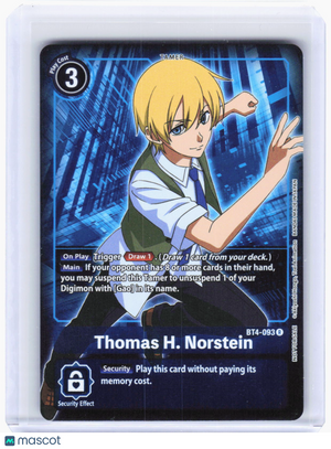 2021 Digimon Card Game—Thomas H. Norstein (Box Topper) #BT4-093 (BT-04)—Rare