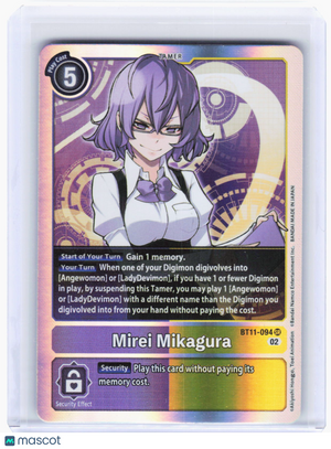 2023 Digimon Card Game—Mirei Mikagura #BT11-094 (BT-11)—Super Rare Foil