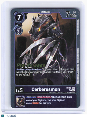 2024 Digimon Card Game—Cerberusmon #BT16-075 (BT-16_PR)—Uncommon Foil