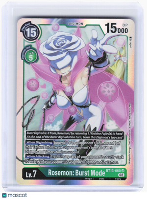 2023 Digimon Card Game—Rosemon: Burst Mode #BT13-060 (BT-13)—Super Rare Foil