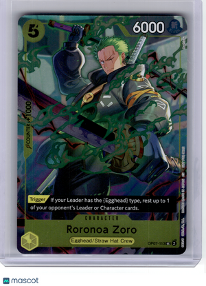 2025 One Piece Card Game—Roronoa Zoro #OP07-113 One Piece Day Dallas 2025—Foil