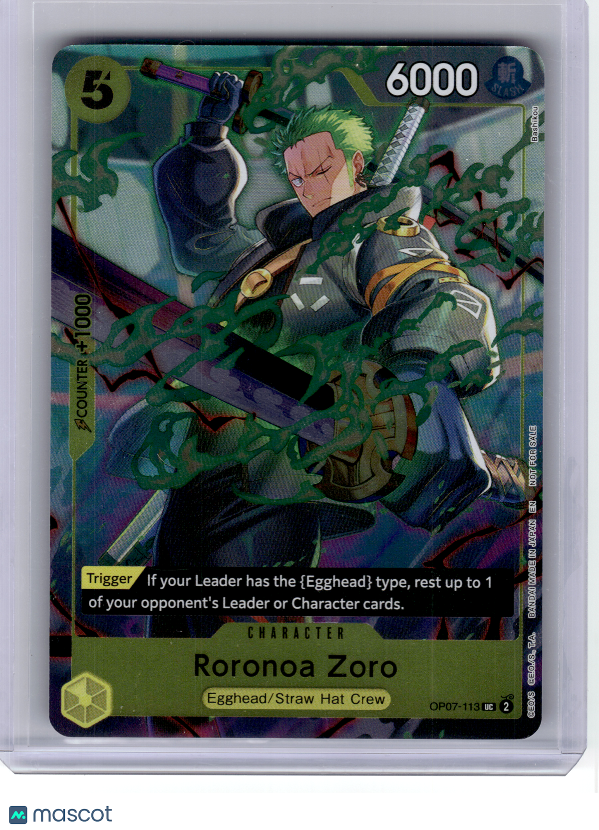 2025 One Piece Card Game—Roronoa Zoro #OP07-113 One Piece Day Dallas 2025—Foil