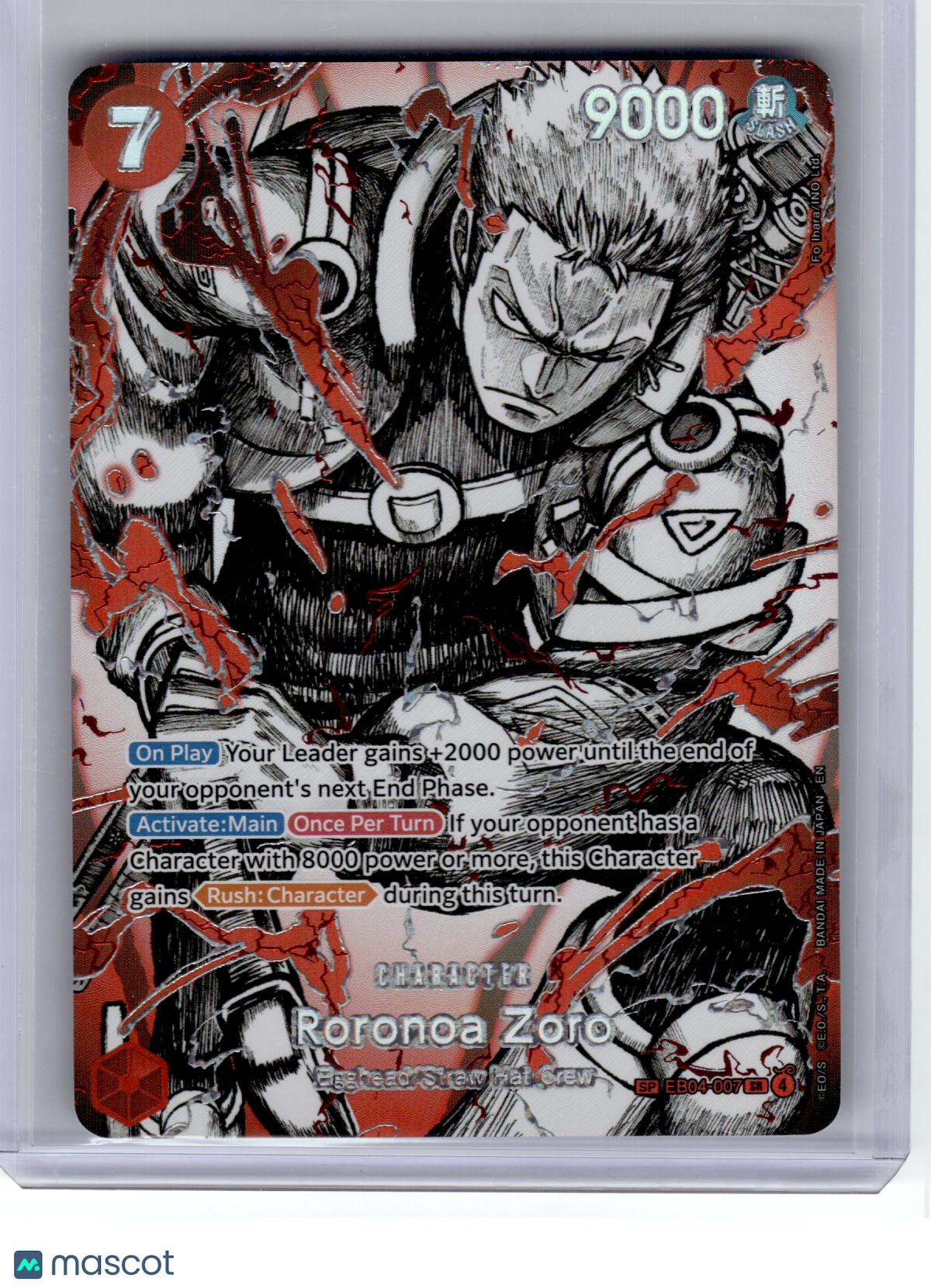 2026 One Piece Card Game—Roronoa Zoro #EB04-007 OP17—Special Rare Foil