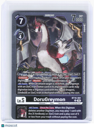 2024 Digimon Card Game—DoruGreymon #BT16-061 (BT-16_PR)—Uncommon Foil