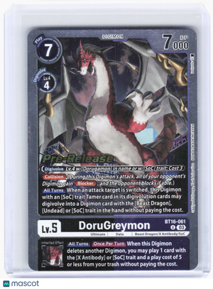 2024 Digimon Card Game—DoruGreymon #BT16-061 (BT-16_PR)—Uncommon Foil