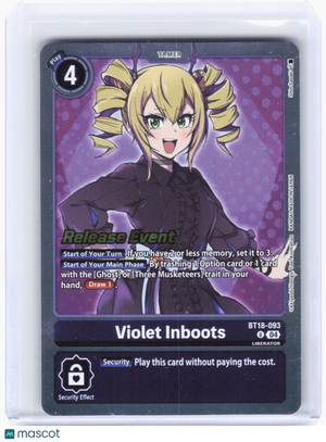2024 Digimon Card Game—Violet Inboots #BT18-093 BT18-093 -(BT18-19_PR)—UC Foil