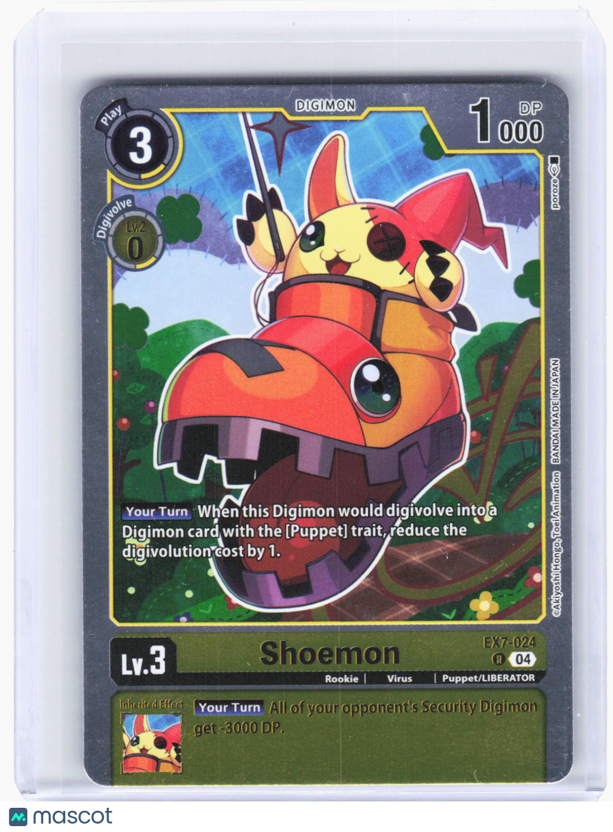 2024 Digimon Card Game—Shoemon #EX7-024 Digimon LIBERATOR—Rare Foil