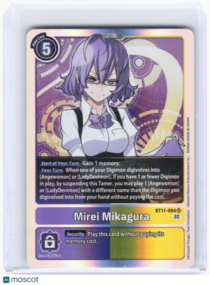 2023 Digimon Card Game—Mirei Mikagura #BT11-096 (BT-11)—SR Foil (Lightly Played)