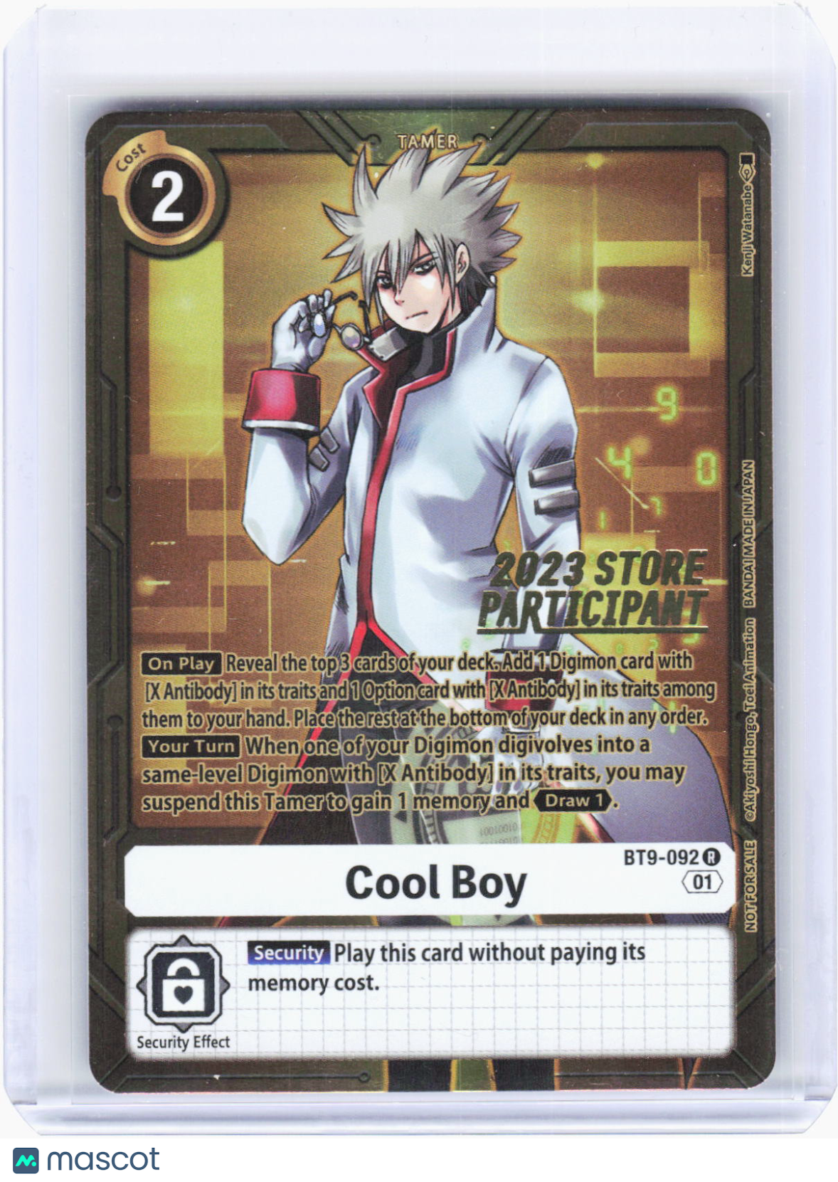 2023 Digimon Card Game—Cool Boy #BT9-092 (BT-09)—Promo Foil