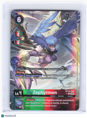2024 Digimon Card Game—Zephyrmon #BT18-049 Element Successor—Rare Foil