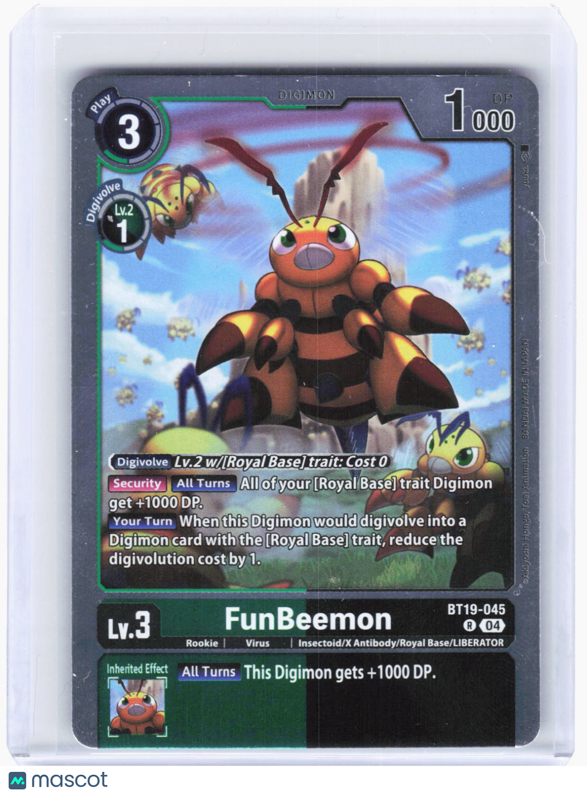 2024 Digimon Card Game—FunBeemon #BT19-045 Release Special Booster 2.0—Rare Foil