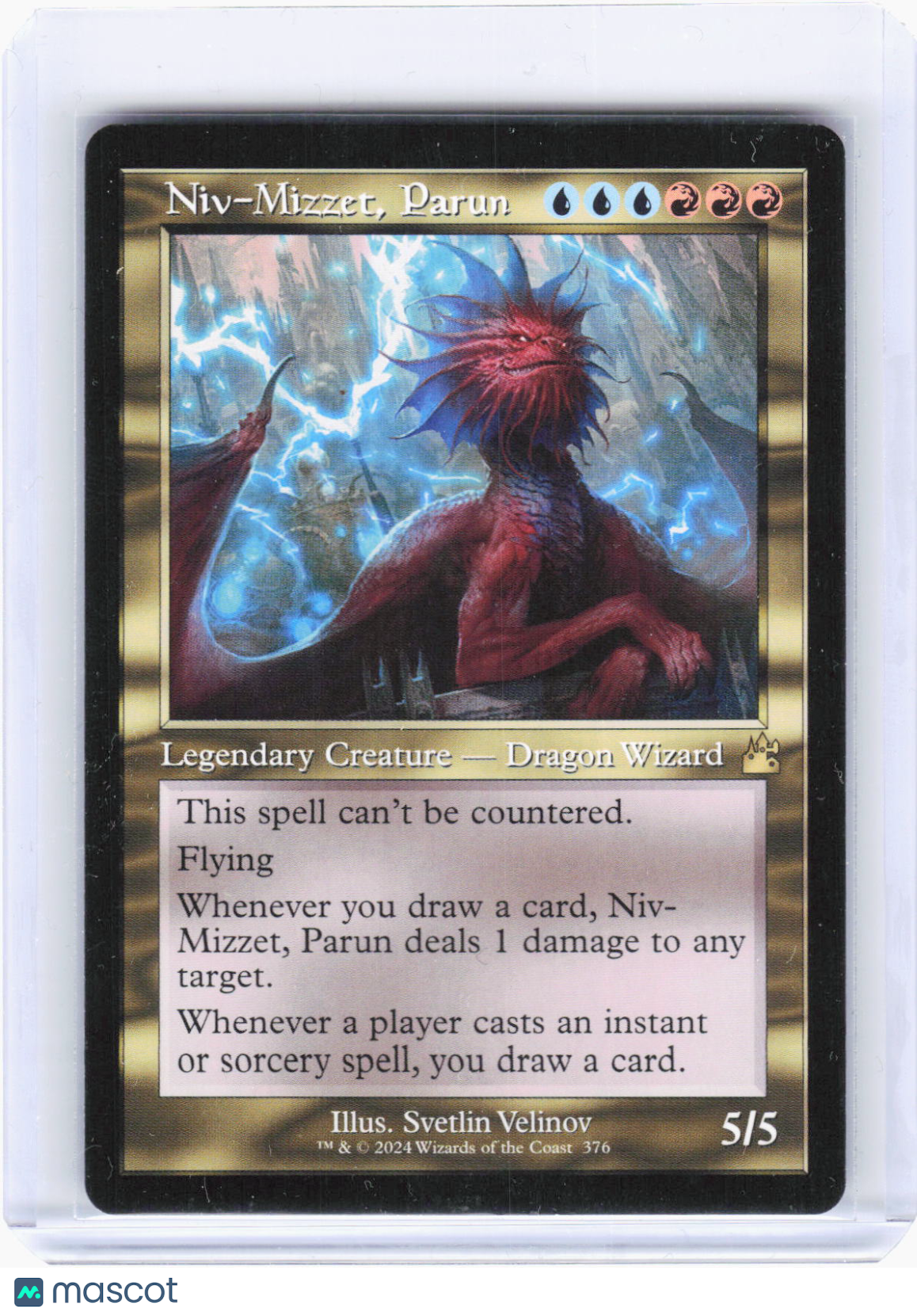 2024 Magic: The Gathering—Niv-Mizzet, Parun #376 (RVR)—Rare Non-Foil (LP)