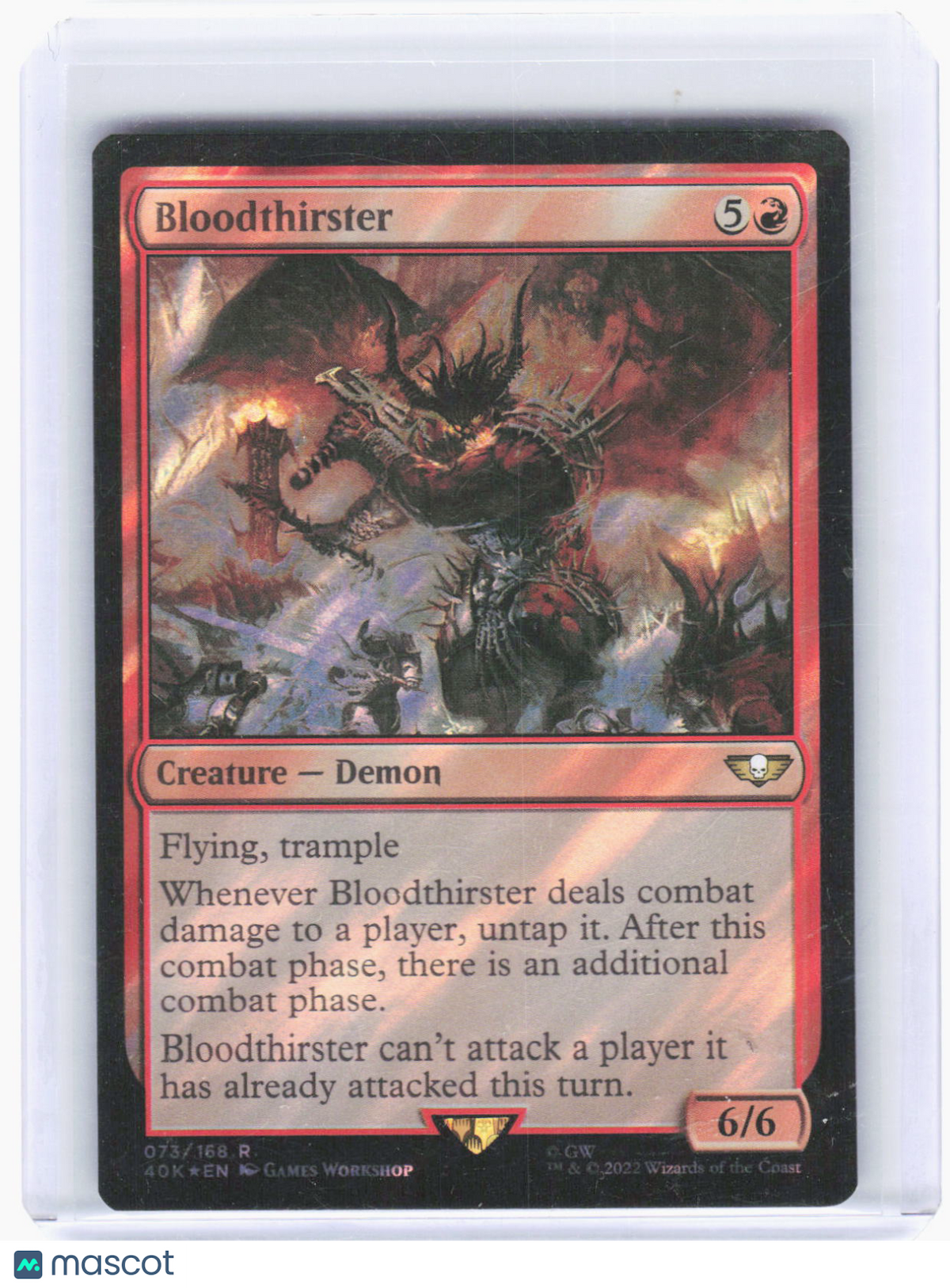 2022 Magic: The Gathering—Bloodthirster (Surge Foil) #073 (40K)—Rare Foil