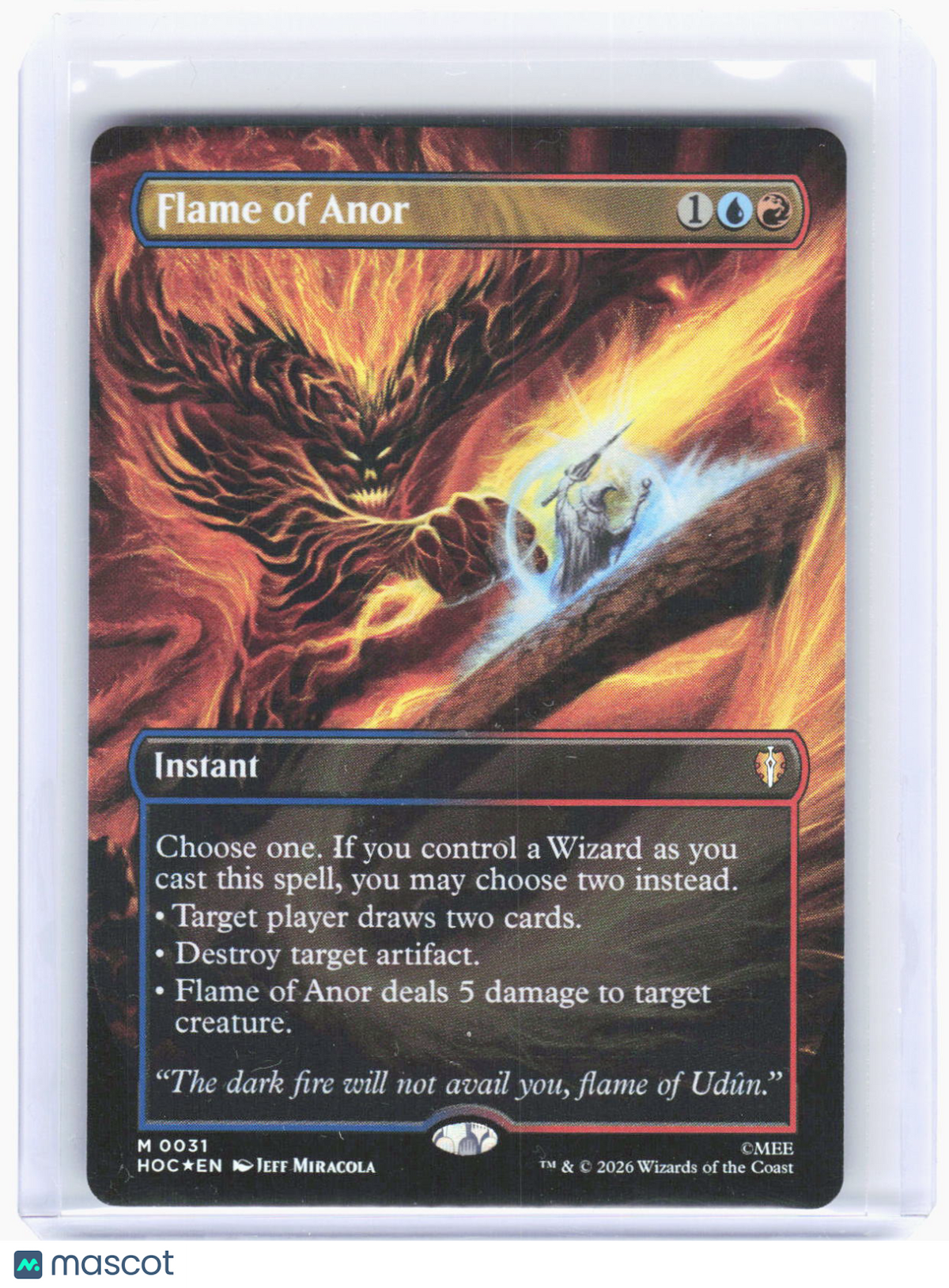 2023 Magic: The Gathering—Flame of Anor (Borderless) #031 (HOC)—Mythic Foil