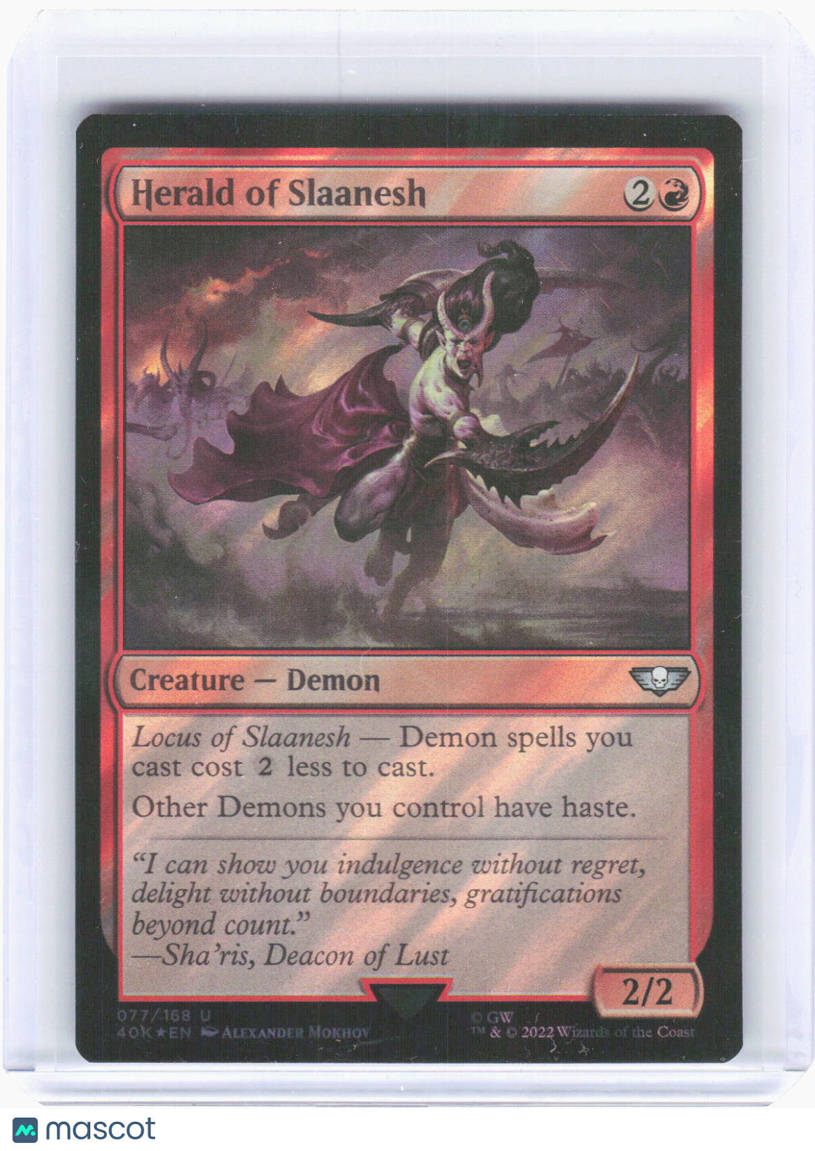 2022 Magic: The Gathering—Herald of Slaanesh (Surge Foil) #077 (40K)—UC Foil