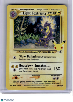 2021 Pokemon—Light Toxtricity #SWSH137 CCL—Black Star Promo Holo