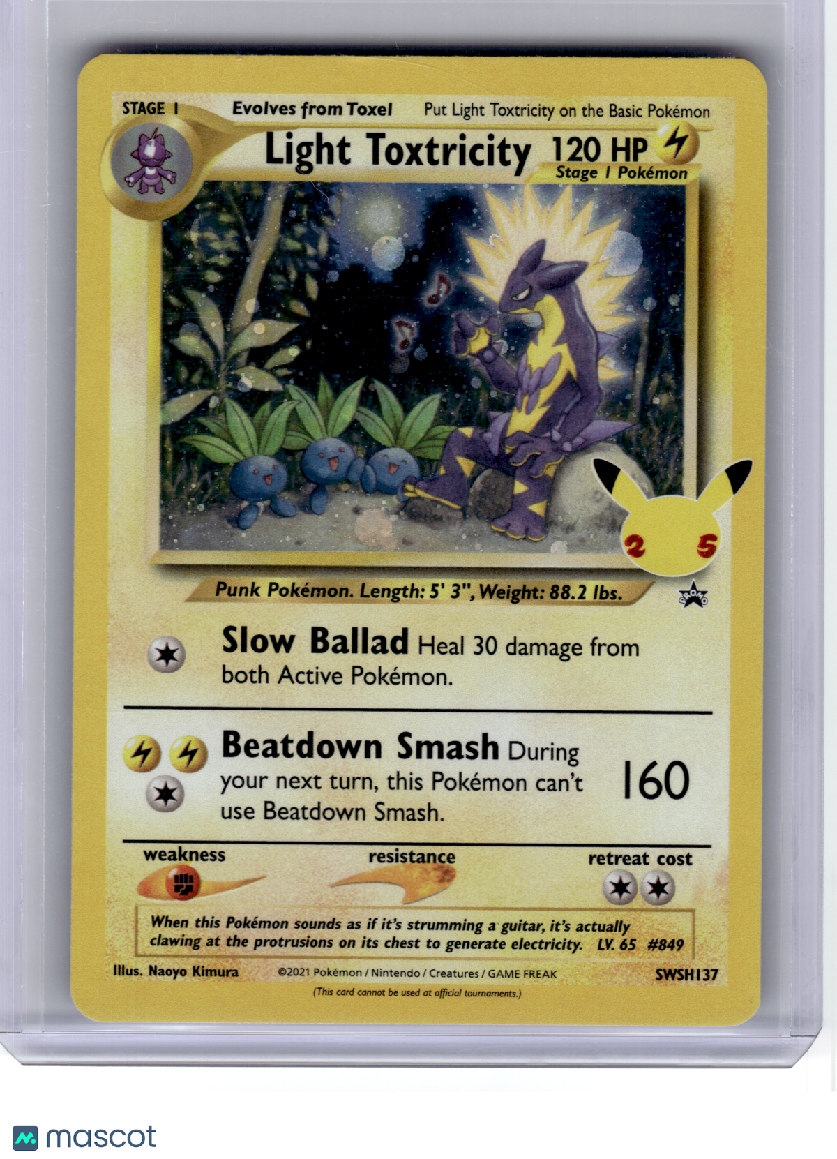 2021 Pokemon—Light Toxtricity #SWSH137 CCL—Black Star Promo Holo