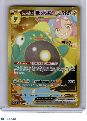 2025 Pokemon—Iono's Bellibolt ex #188 Journey Together—Hyper Rare Gold [LP]