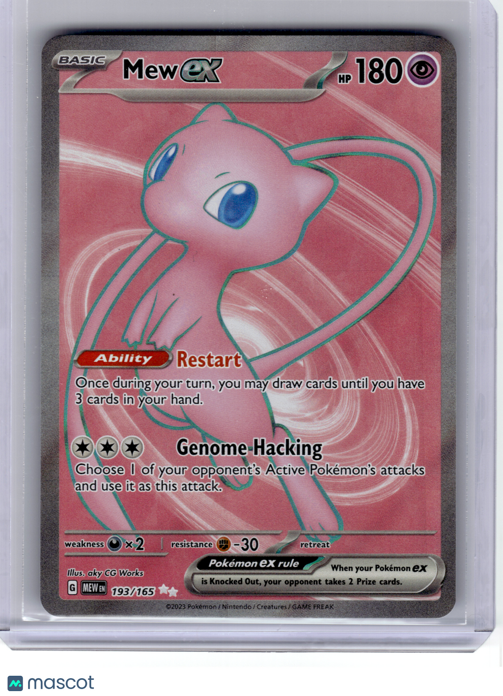 2023 Pokemon—Mew EX #193 Scarlet & Violet 151—Ultra Rare Holo