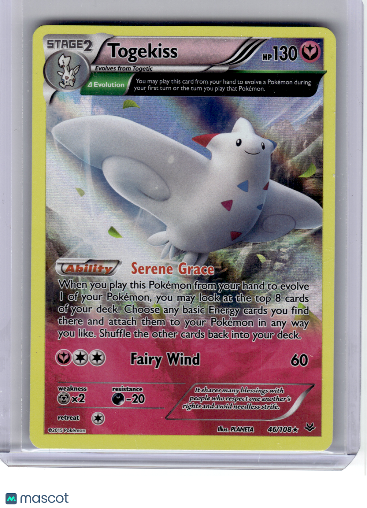 2015 Pokemon—Togekiss #46 Roaring Skies—Rare Holo [Lightly Played]