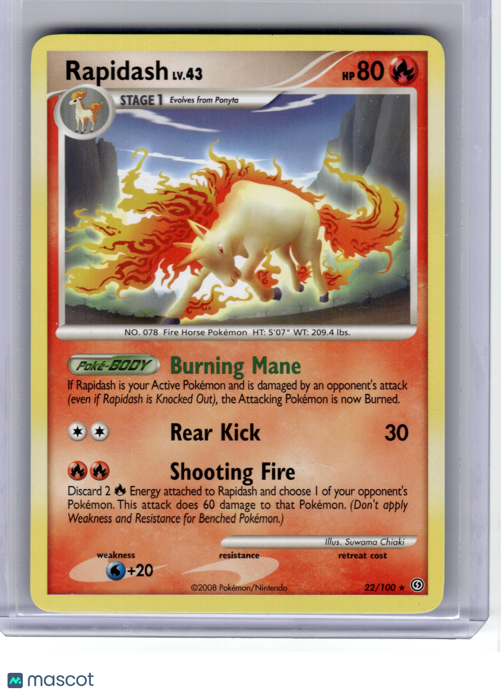 2008 Pokemon—Rapidash #22 Stormfront—Rare Non-Holo [Lightly Played]