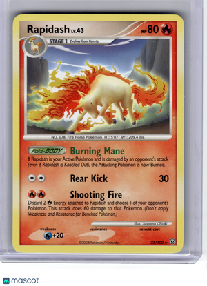 2008 Pokemon—Rapidash #22 Stormfront—Rare Non-Holo [Lightly Played]