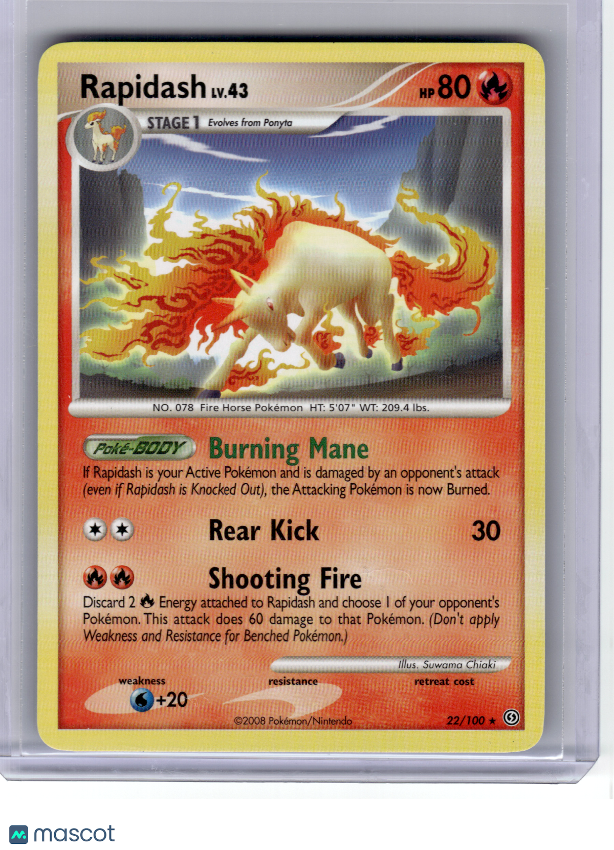 2008 Pokemon—Rapidash #22 Stormfront—Rare Non-Holo [Lightly Played]