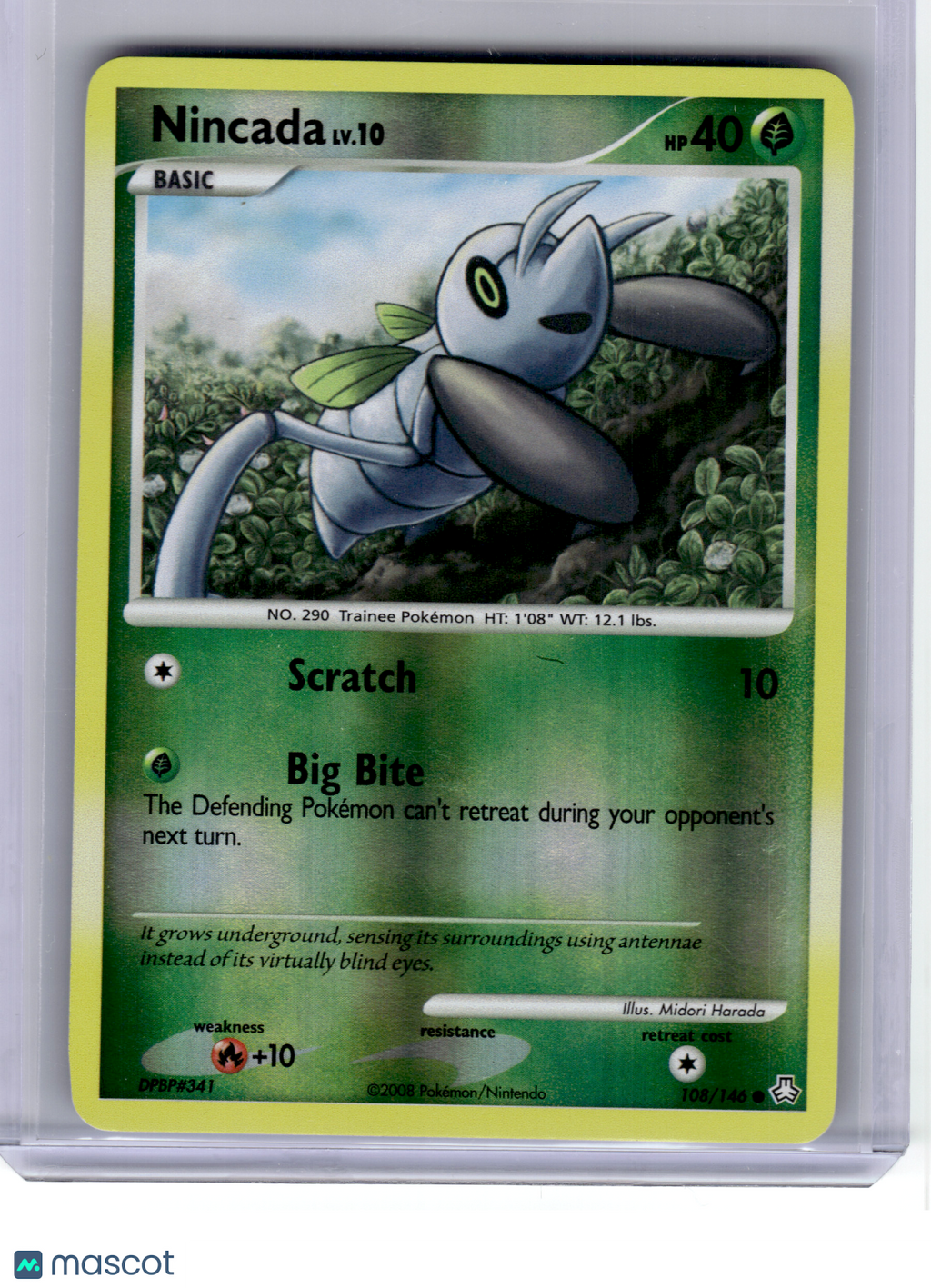 2012 Pokemon—Nincada #108 Legends Awakened—Common Reverse Holo [Lightly Played]