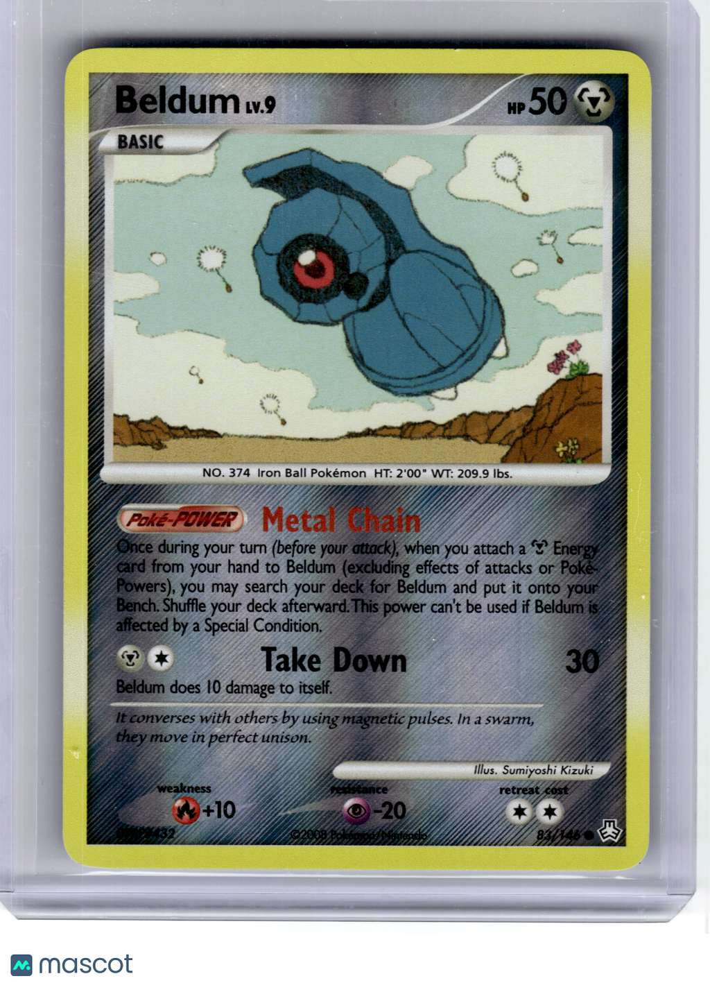 2012 Pokemon—Beldum #83 Legends Awakened—Common Reverse Holo [Heavily Played]