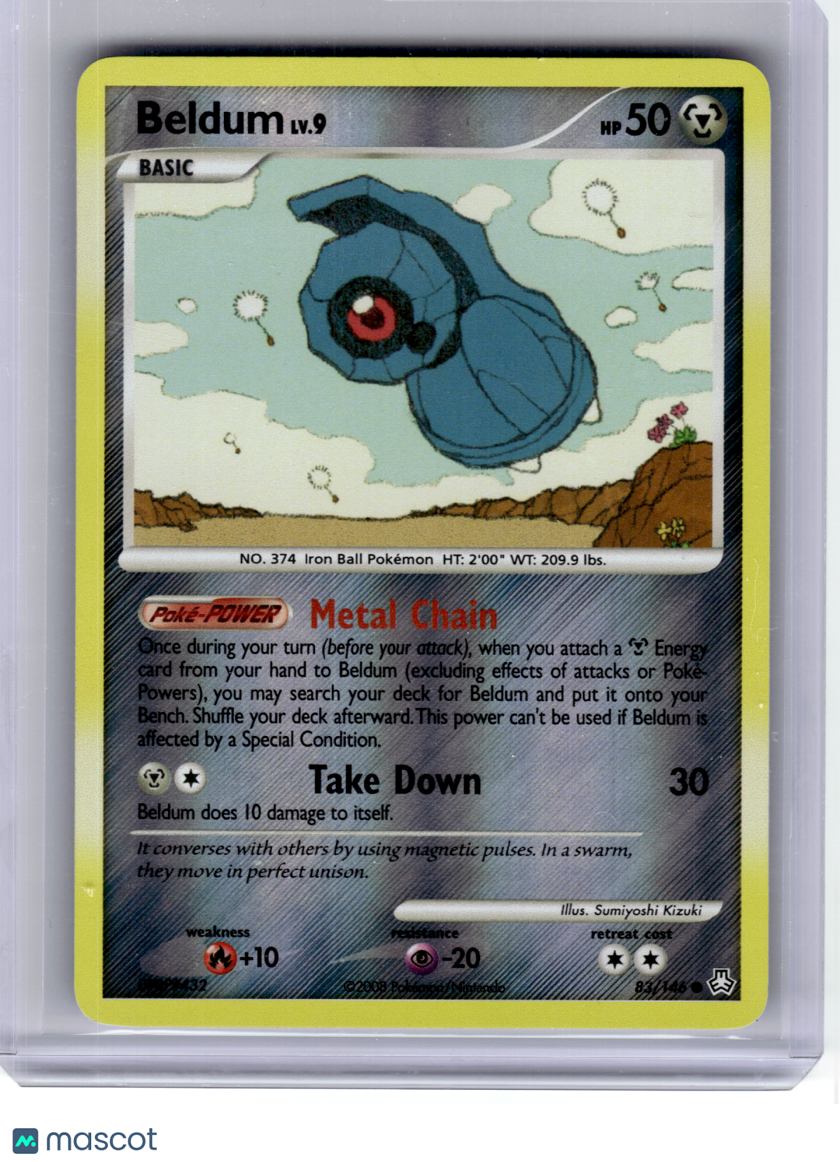 2012 Pokemon—Beldum #83 Legends Awakened—Common Reverse Holo [Heavily Played]