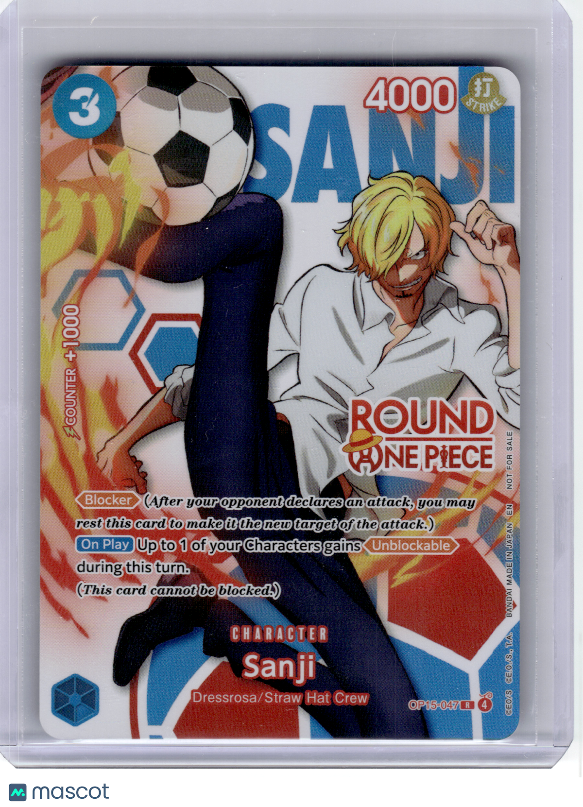 2024 One Piece CCG—Sanji (Round 1 Promo) #047 One Piece Promotion Card—Rare Foil