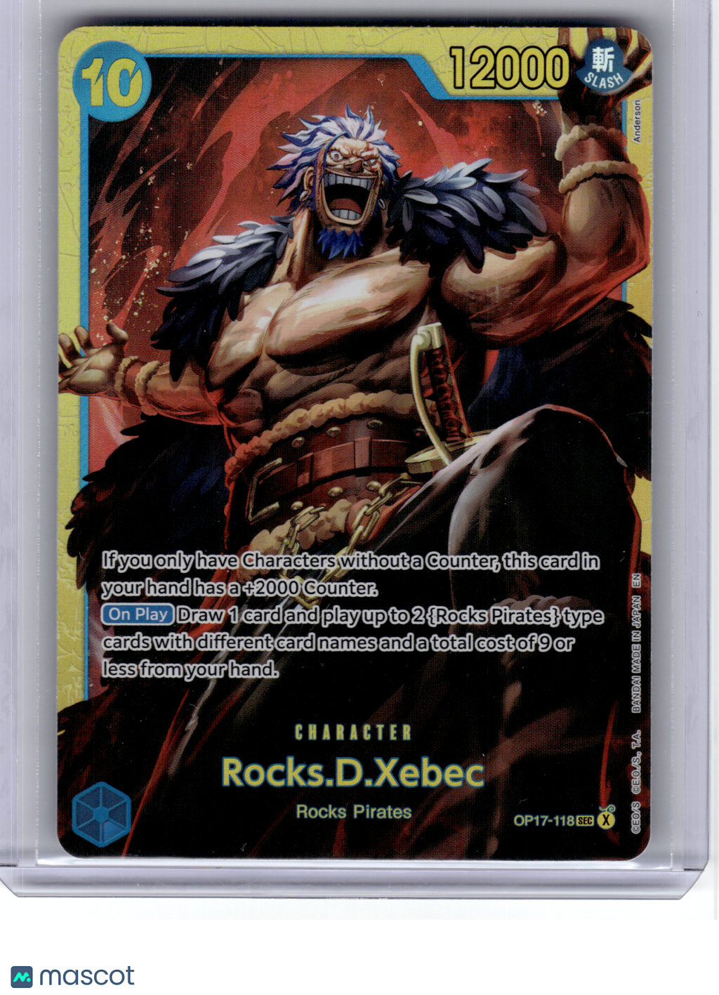 2026 One Piece CCG—Rocks D. Xebec #118 The World's Strongest Warriors—SEC Foil