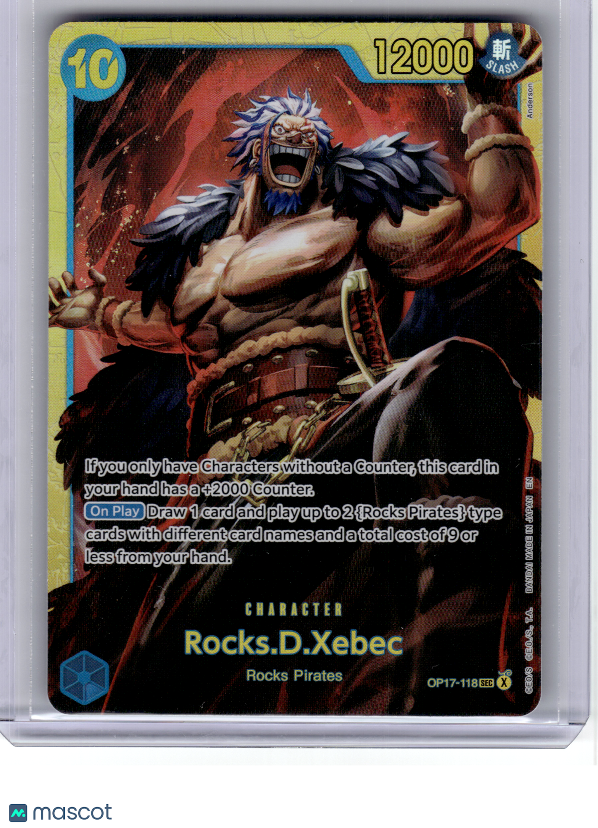 2026 One Piece CCG—Rocks D. Xebec #118 The World's Strongest Warriors—SEC Foil