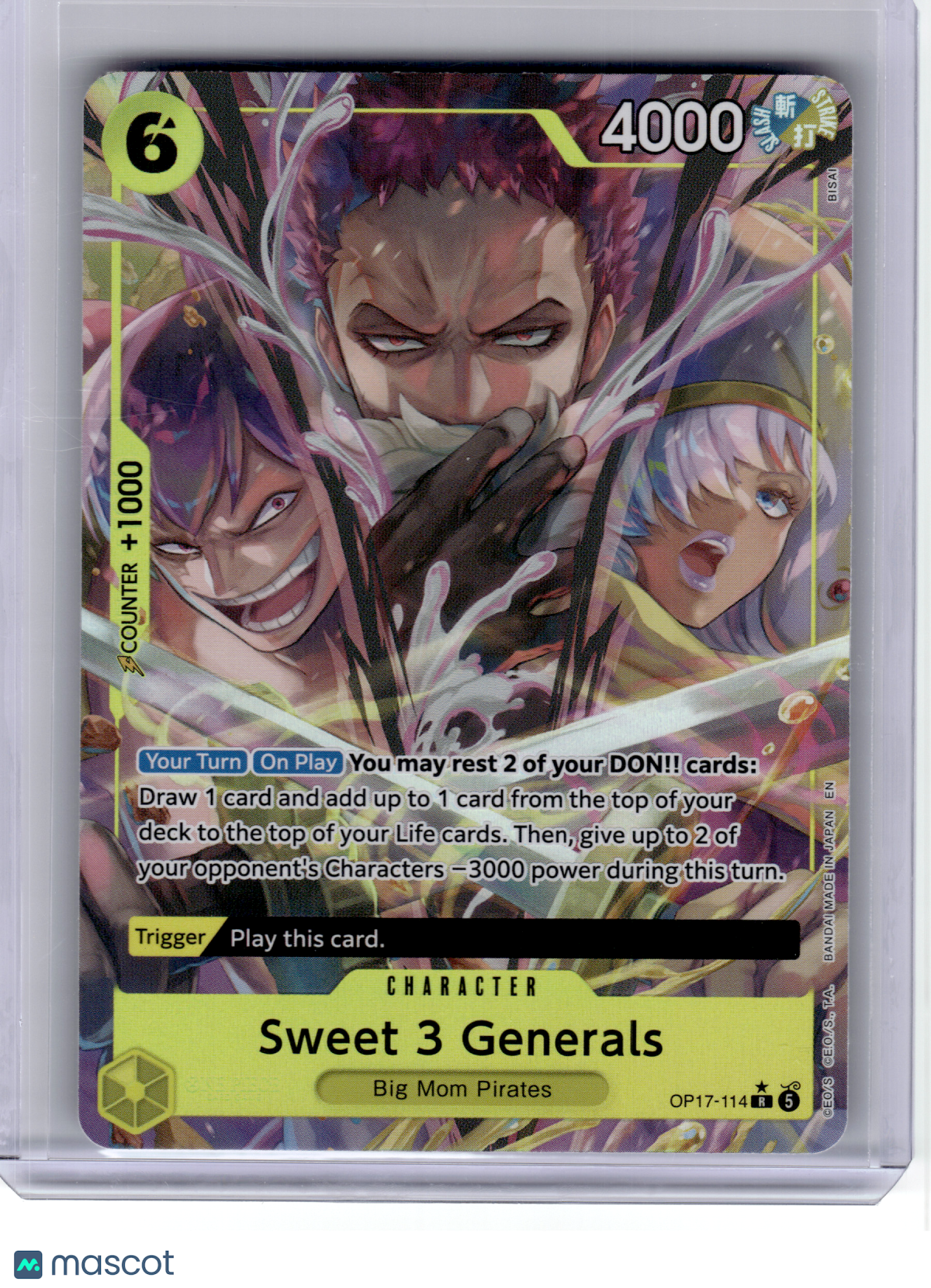 2026 One Piece CCG—Sweet 3 Generals (Alternate Art) #OP17-114—Rare Foil