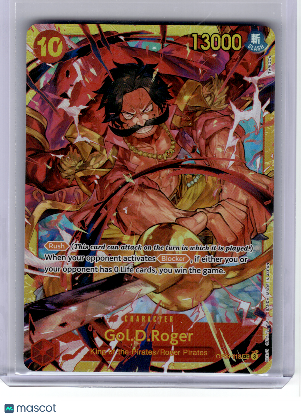 2024 One Piece CCG—Gol.D.Roger #118 Emperors in the New World—Secret Rare Foil