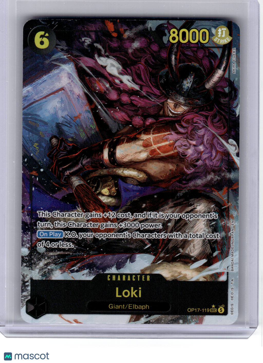 2026 One Piece Card Game—Loki (Alternate Art) #OP17-119—Secret Rare foil