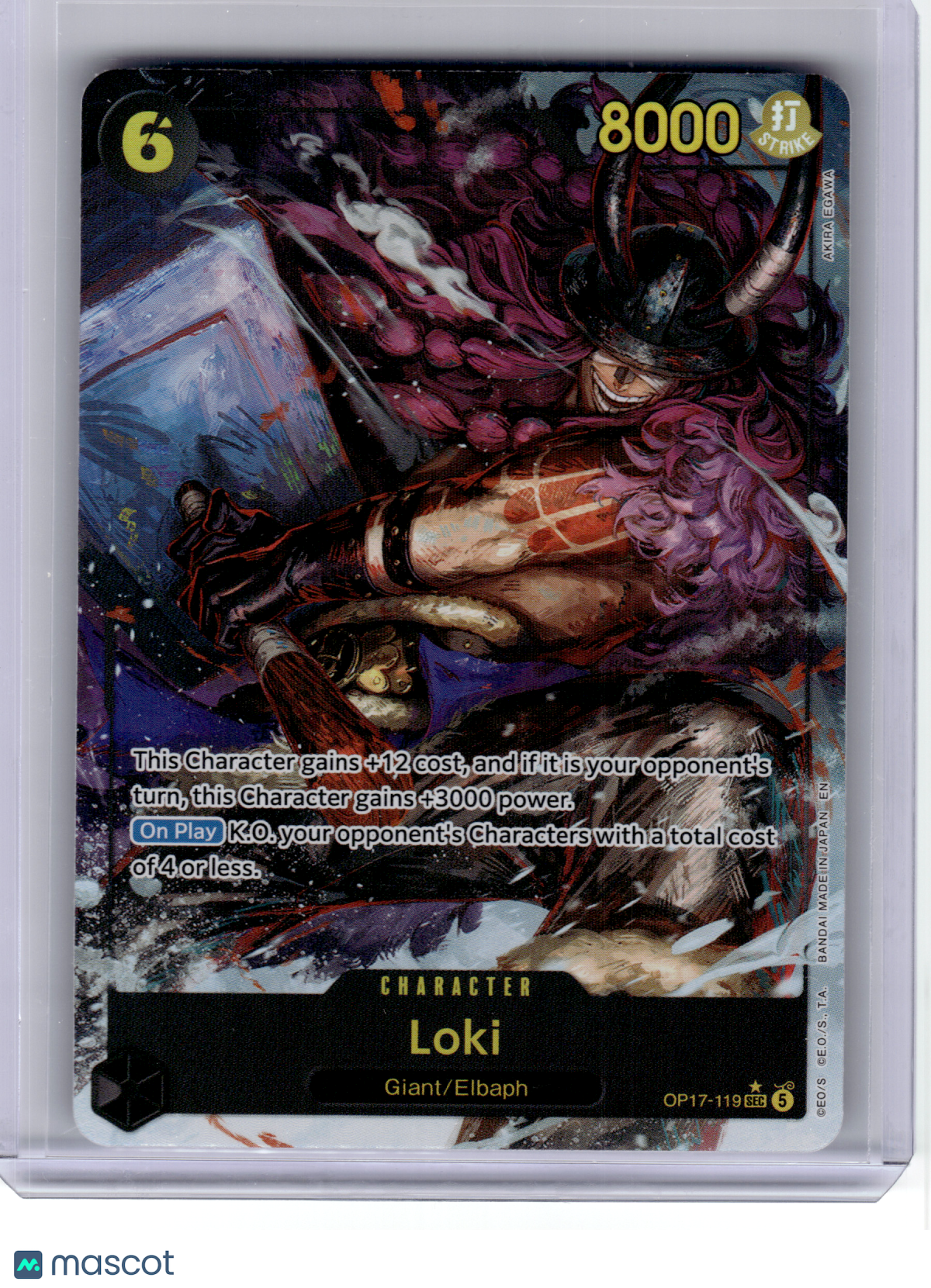 2026 One Piece Card Game—Loki (Alternate Art) #OP17-119—Secret Rare foil