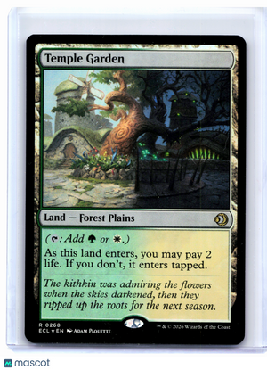 2026 Magic: The Gathering—Temple Garden #0268 Lorwyn Eclipsed—Rare Foil