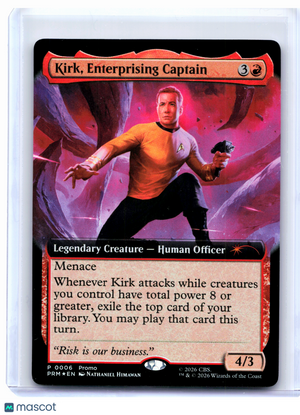 2026 Magic: TG—Kirk, Enterprising Captain (Extended Art) #0006 MEDIA—Promo Foil