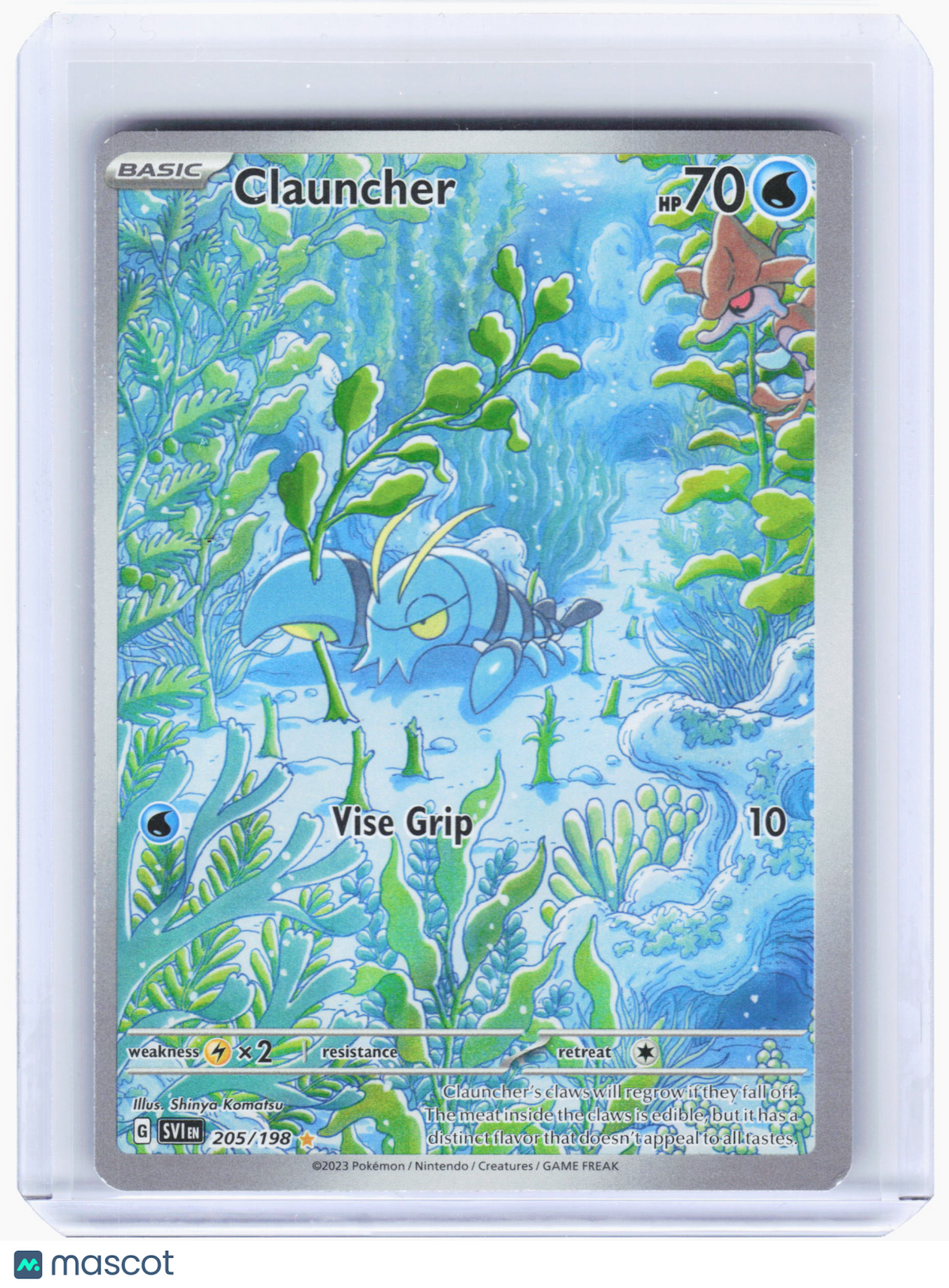 2023 Pokemon—Clauncher #205 Scarlet & Violet—Illustration Rare Holo
