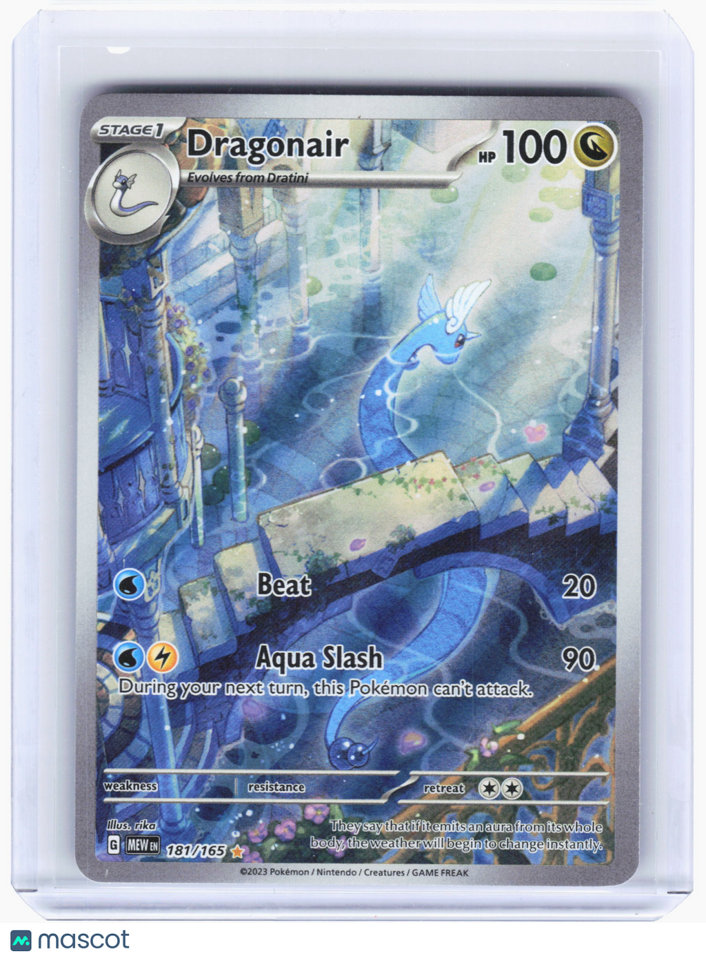 2023 Pokemon—Dragonair #181 Scarlet & Violet 151—Illustration Rare Holo