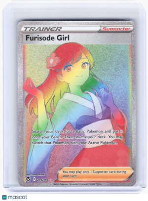 2022 Pokemon—Furisode Girl #205 Silver Tempest—Secret Rare Rainbow