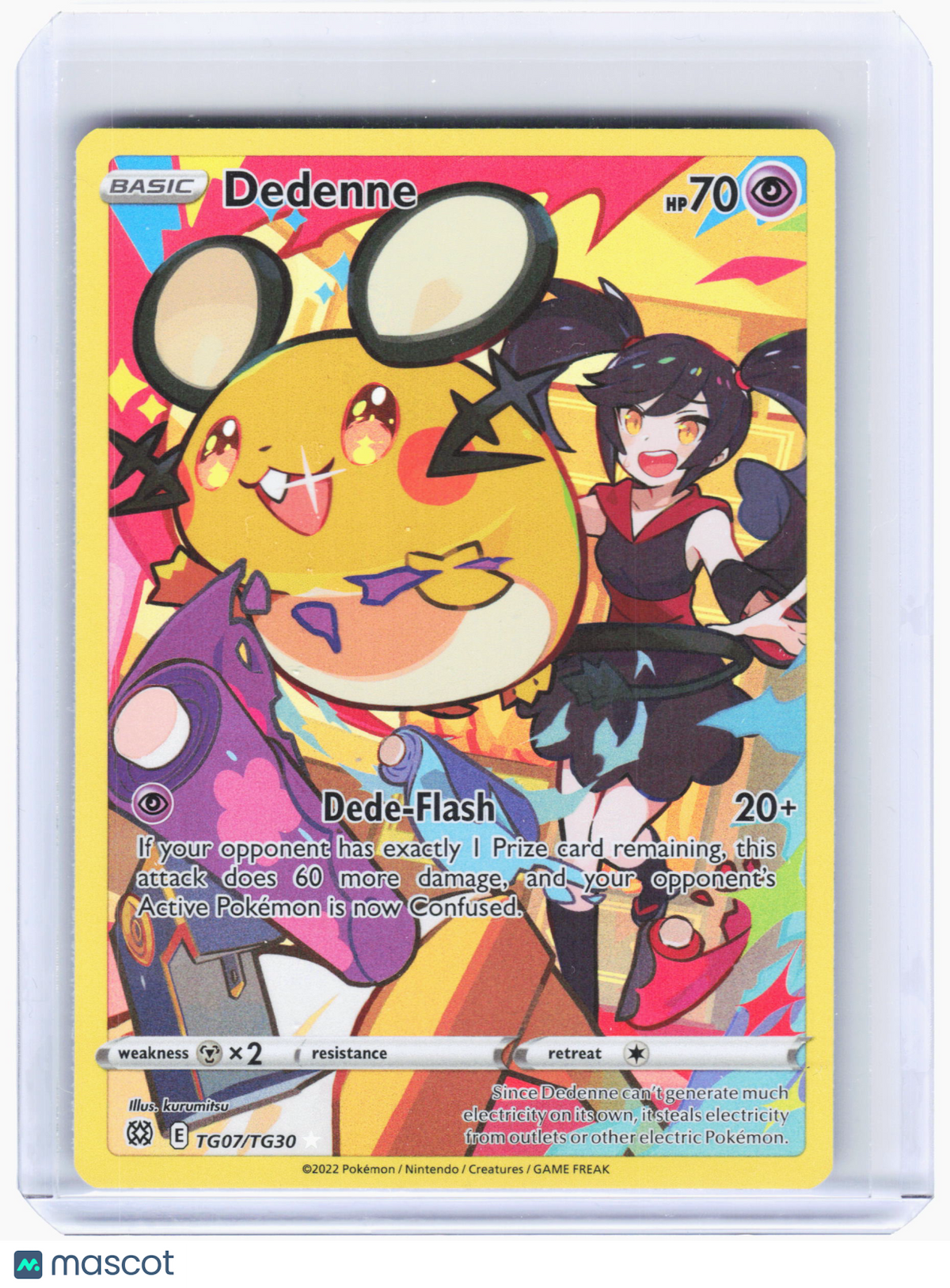 2022 Pokemon—Dedenne #TG07 Brilliant Stars: Trainer Gallery—Ultra Rare Holo