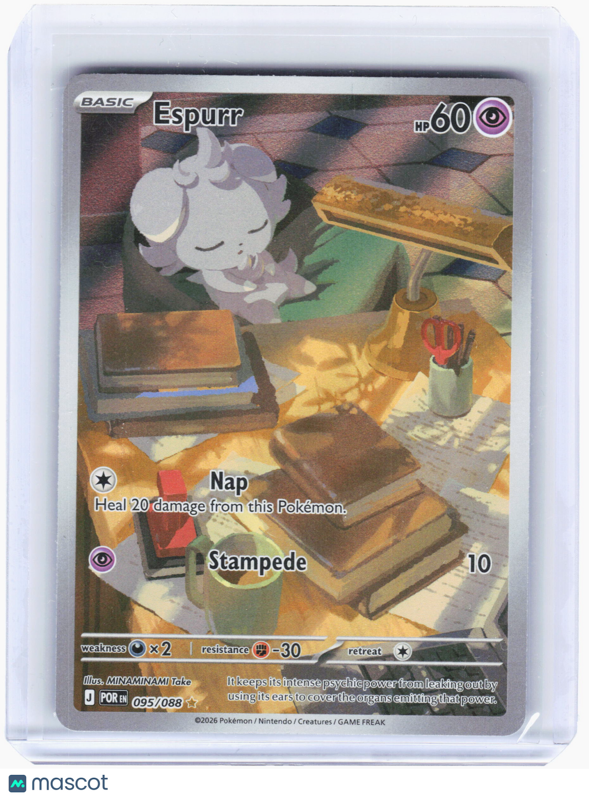 2026 Pokemon—Espurr #95 Perfect Order—Illustration Rare Holo