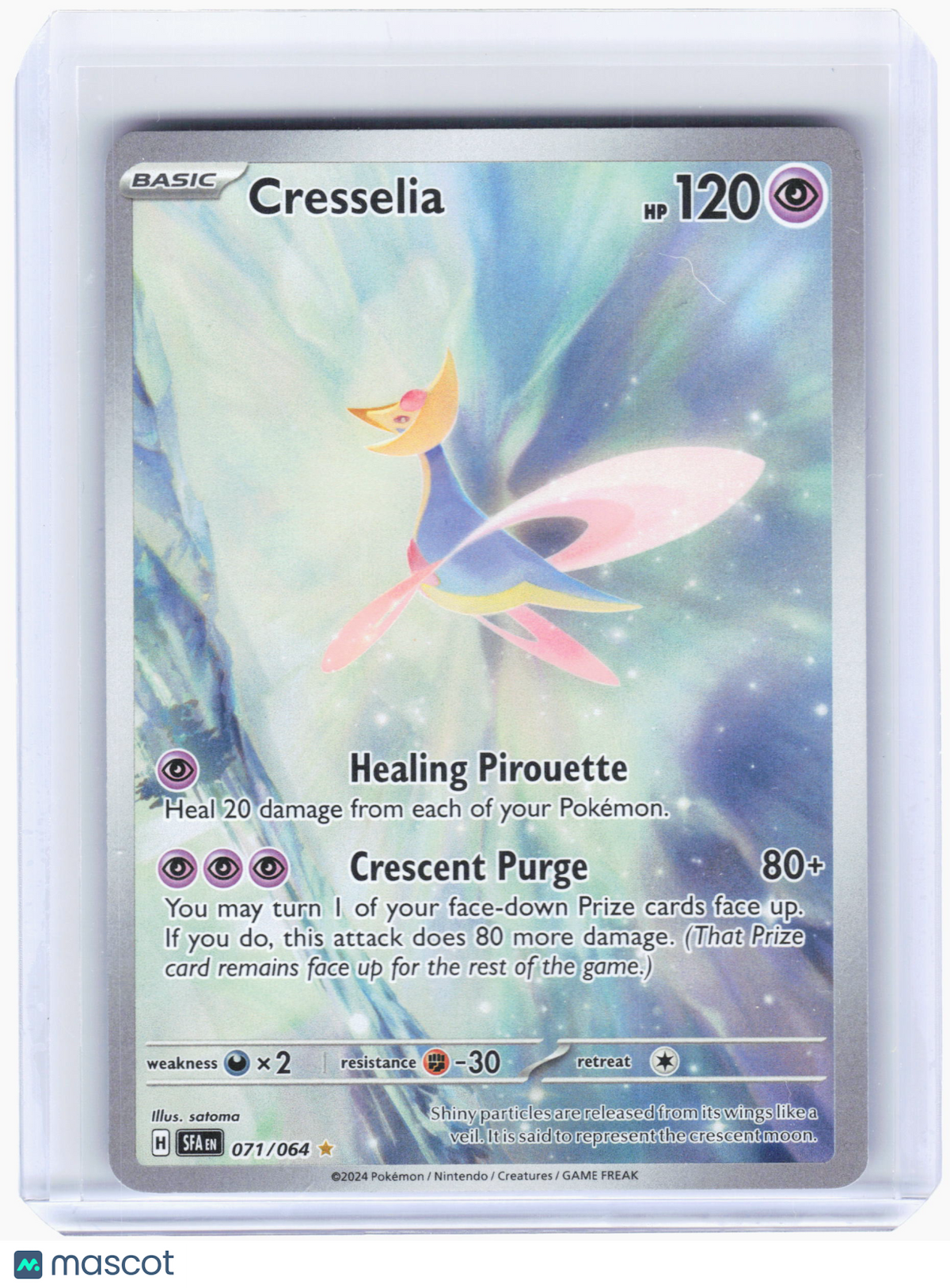 2024 Pokemon—Cresselia #71 Shrouded Fable—Illustration Rare Holo